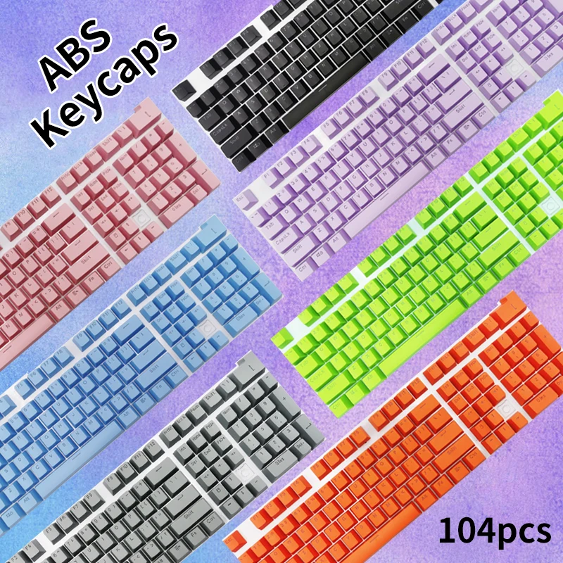 

104 клавиш 61/87/ISO/ANSI макет OEM инъекция ABS двойные колпачки клавиш клавиатура цветная прозрачная Универсальная клавиатура
