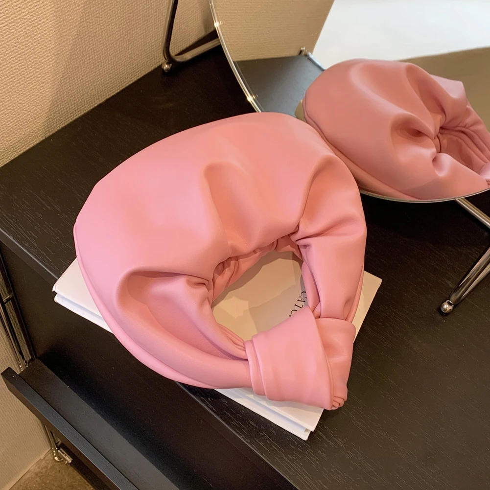 Женская Шикарная Маленькая Сумка-хобо С Завязанной Ручкой Однотонная Модная