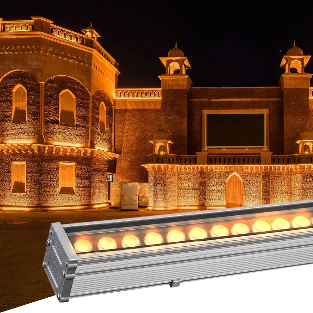 

Алюминиевый линейный светильник для стен 7 Вт-108 ВТ, церковное освещение с теплым белым светом, уличный водонепроницаемый светильник DMX IP65