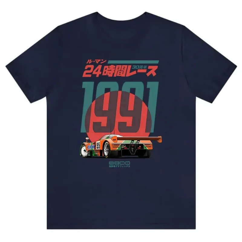 Фото Футболка с графическим принтом Horse 24h Race 1991 JDM Racing, винтажная ретро-футболка с короткими рукавами, летняя уличная одежда, универсальная футболка для автоспорта, топы в стиле хип-хоп №4