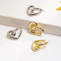 925 silver needle love hearts earrings for women girls hollow elegant hoop earrings korean style vintage party jewelry wholesale