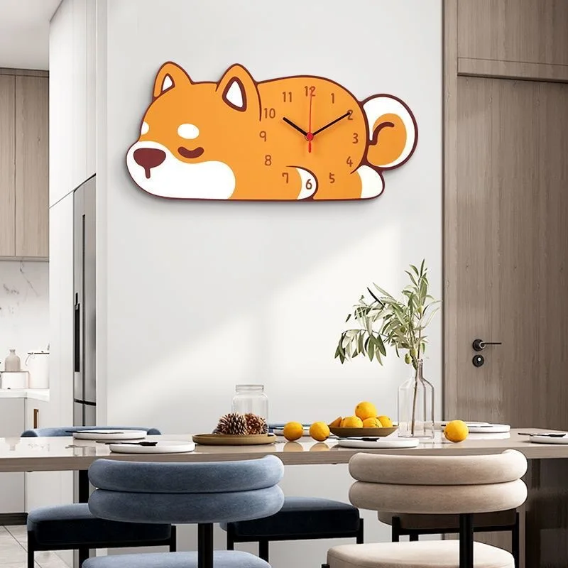 

3D Cartoon Quartz Wall Clock For Living Room kitchen Home Decor Clock Children's Room Shop Mute Digital Wall Clock Free Shipping