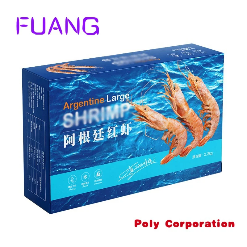 Manufacturer Frozen Shrimp Food Box Custom Designs Corrugated Seafood Packaging Boxespacking box for small business