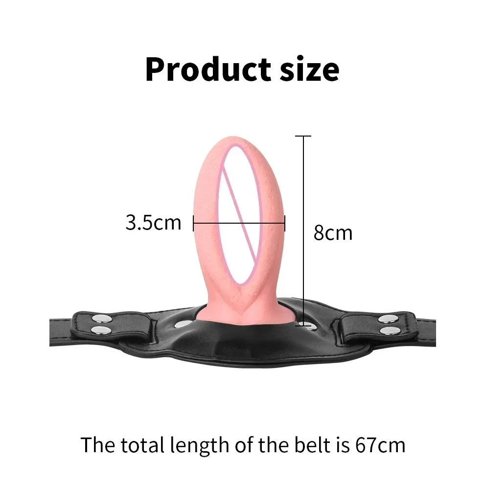 Новый силиконовый кляп для рта БДСМ-игрушки реалистичная киска соска пробка
