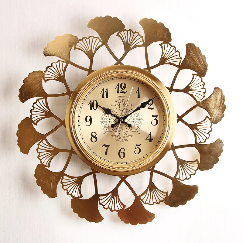

Light Luxury American Wall Clock Creative Living Room Art Home Fashion Quiet Quartz Clock Metal Luxury Wall Watch Decoration