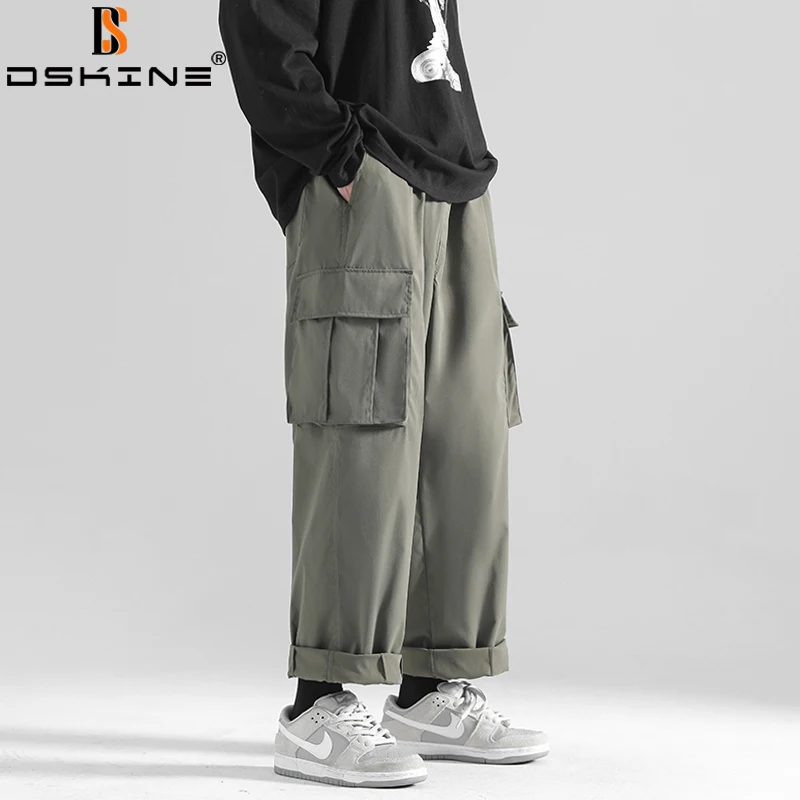 

Брюки мужские прямые повседневные, уличные комбинезоны с несколькими карманами, брюки для бега в стиле сафари, осень