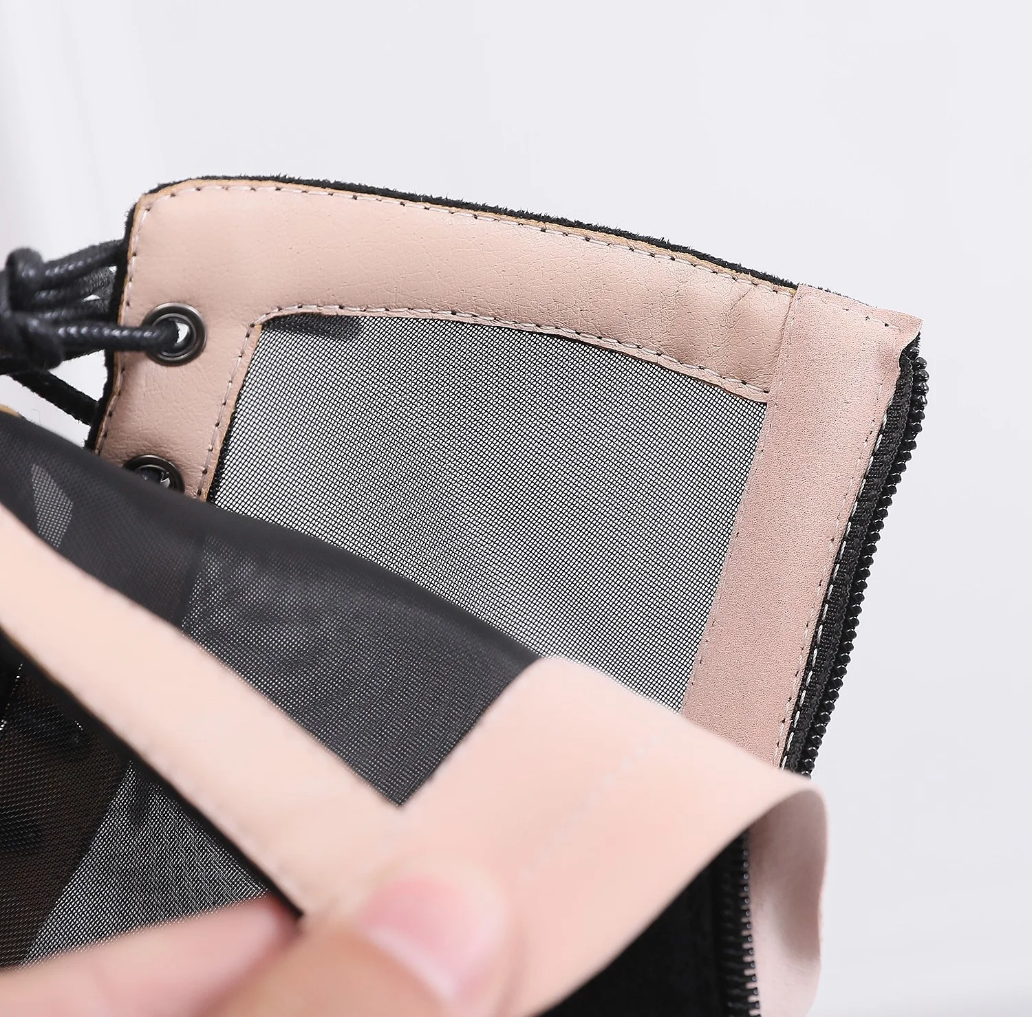 Sgesvier Women Ankle Boots 2023 New Brand Black Flock Deep Satin Latin Lace-up Dancing High Heels Party Salsa Dance Shoes