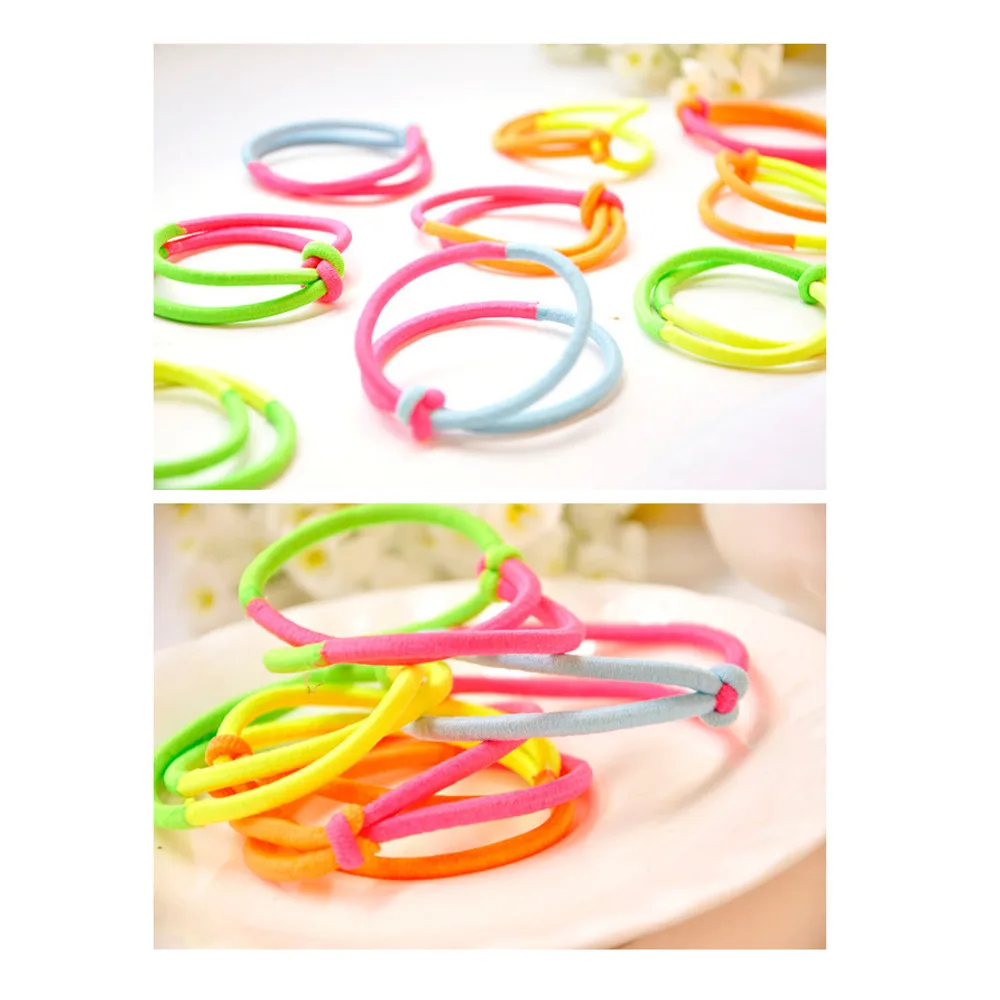 (Min order $10)Colorful flower hairband for women/girl ponytail holder elastic hair band ties hair accessory  HB88 9pcs/lot