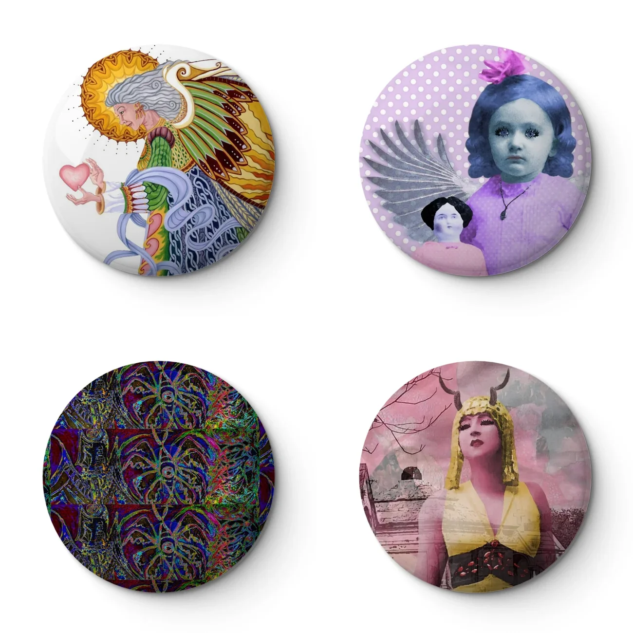 Мягкая булавка на пуговицах angel seeker металлический декор заказ женское украшение