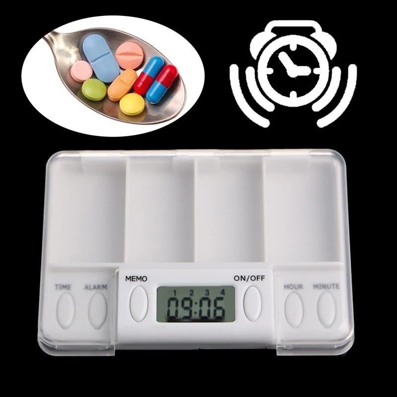 

Pills Reminder Medicine Alarm Timer Electronic Box for CASE Organizer 4 Grids