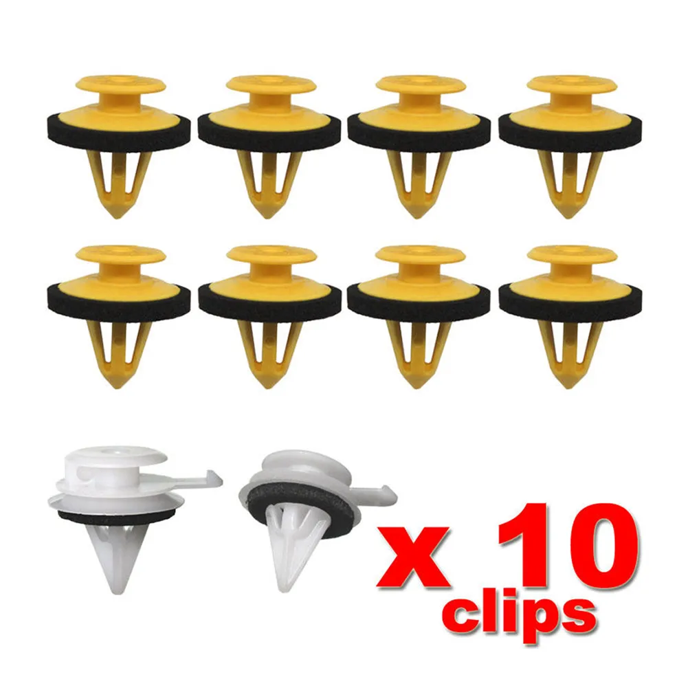

Yellow+white Pillar Trim Clips Convenient To Use Windscreen Set A Post Durable In Use