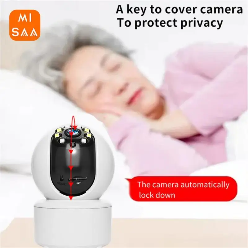 

Камера видеонаблюдения для дома, 128 ГБ, двустороннее аудио, угол обзора 360 °