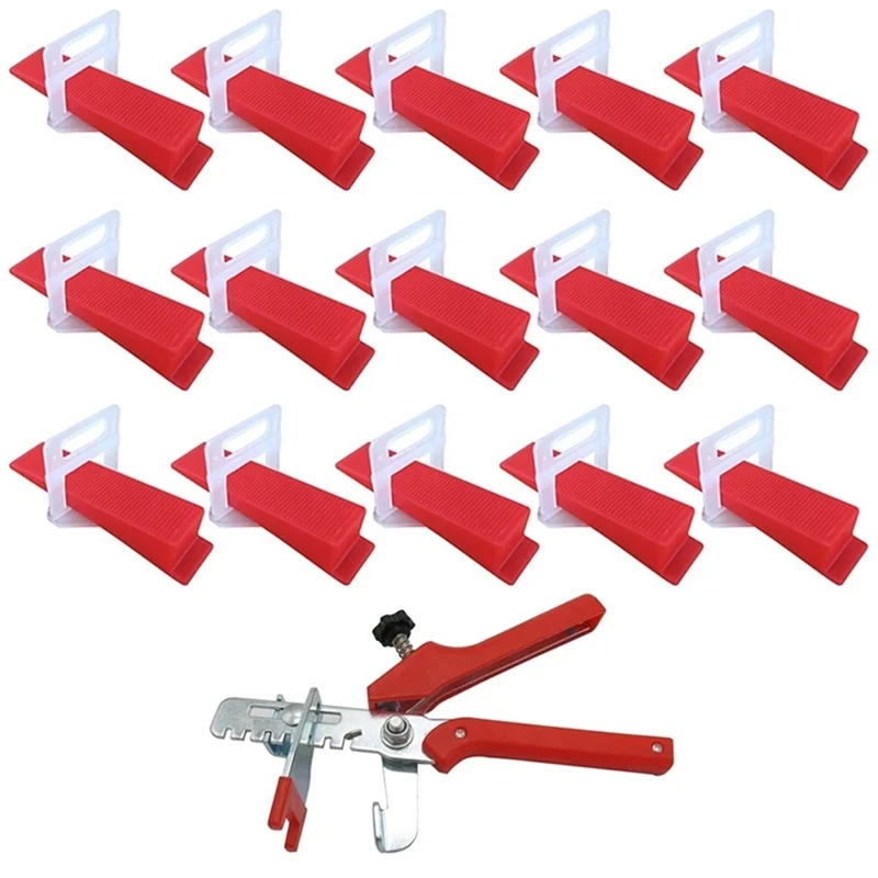 

Hot HG-Tile Leveling System 2Mm 300Pcs Clips+100Pcs Wedges +1Piece Plier Plastic Tiling Tools Tile Spacer
