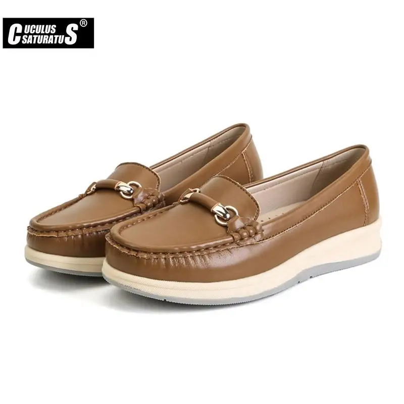 

Новинка весна-осень 2022, женские туфли на плоской подошве, женская обувь из искусственной кожи на платформе, повседневные туфли с пряжкой, же...