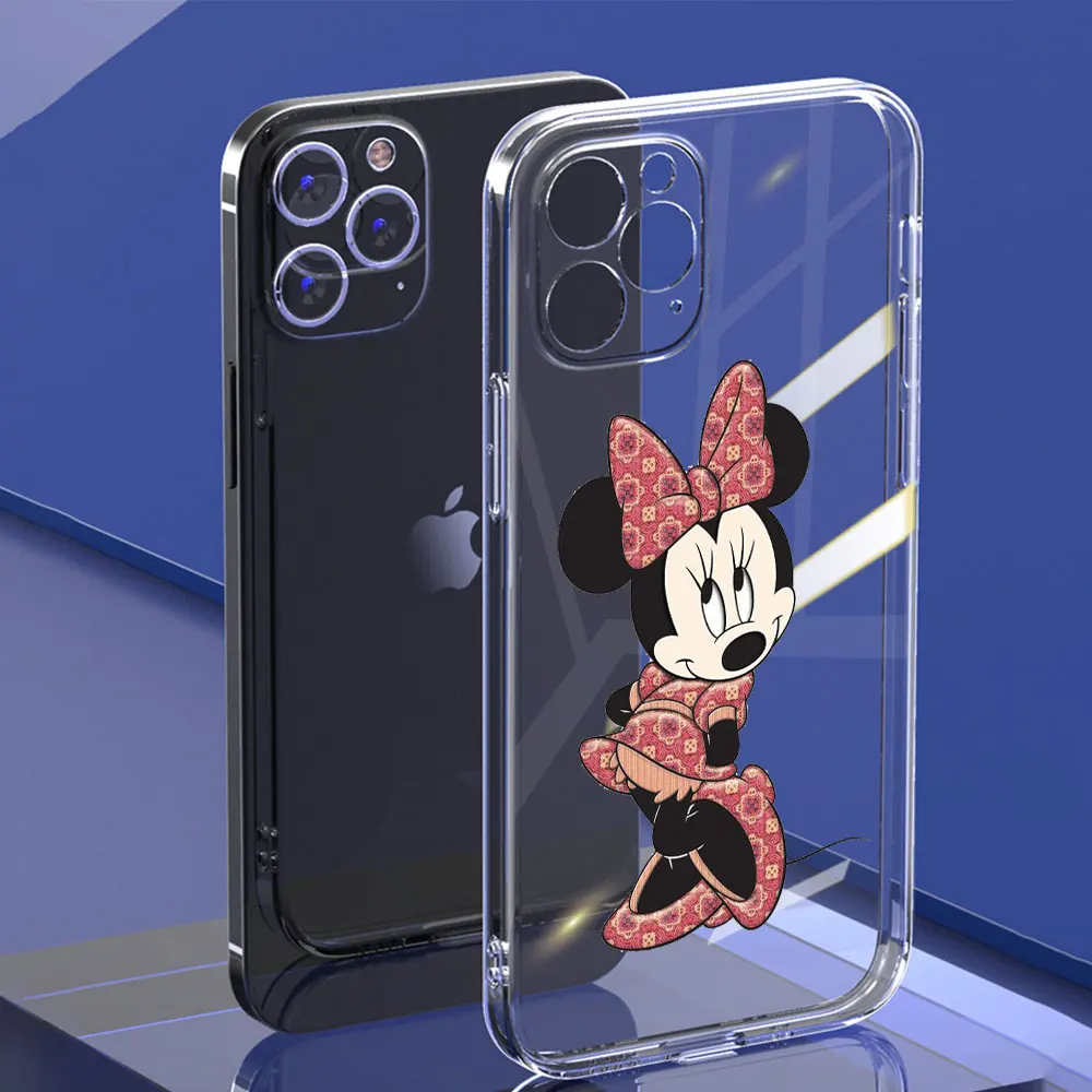 Чехол Etui Funda для iPhone 13 11 12 Pro Max XR X 8 7 6 6S Plus XS SE чехол телефона прозрачный силиконовый