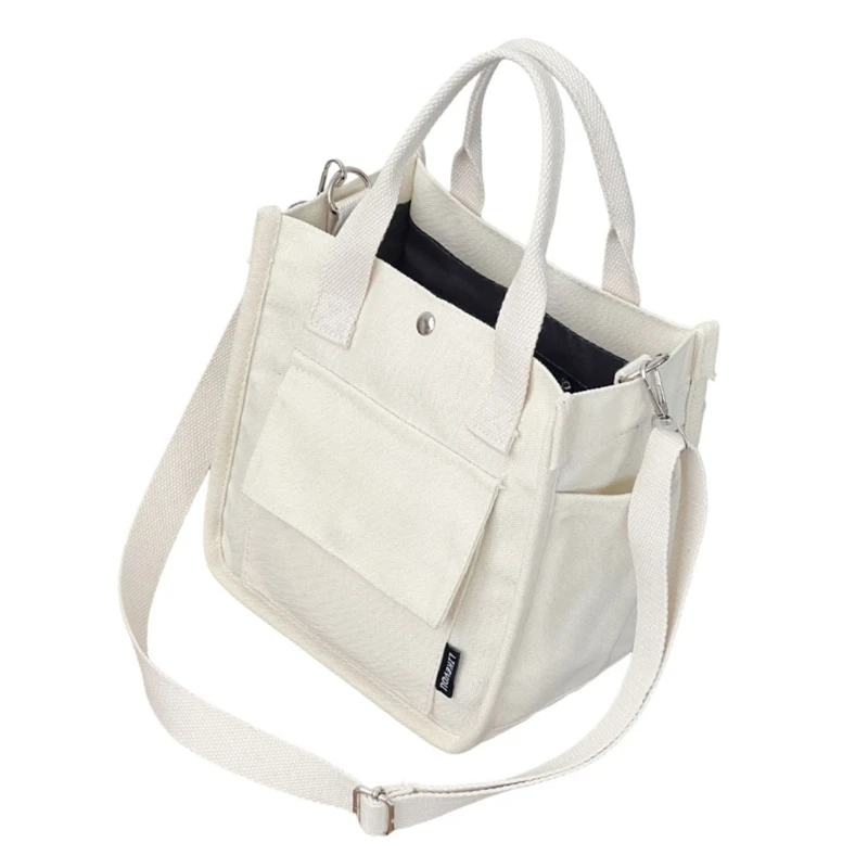 Удобная холщовая сумка через плечо для работы в школе или шоппинга