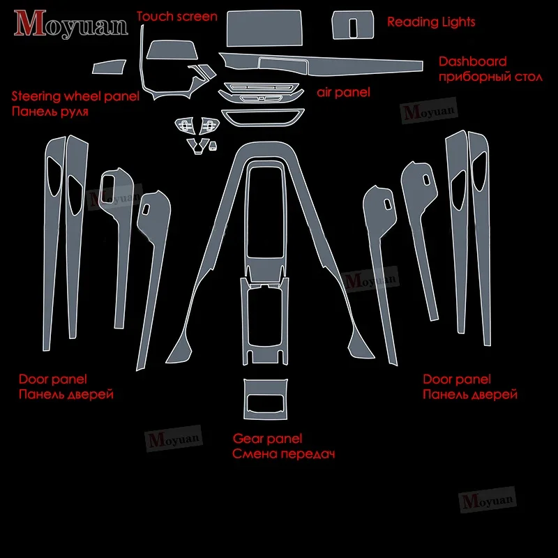 Пленка ТПУ для VOLKSWAGEN VW ID4 Crozz ID 4 ID6 6 наклейка салона автомобиля экран центральной