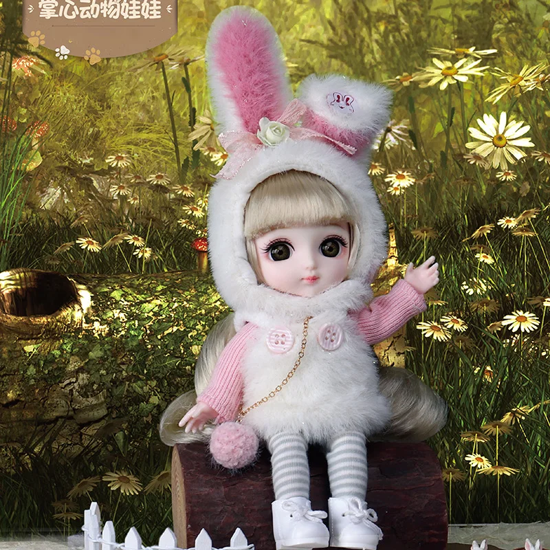 New 16CM BJD Doll with Clothes Headwear Suit 3D Eyes Cute Princess Baby Fashion Casual Dolls Accessories Toys for Girls Gift