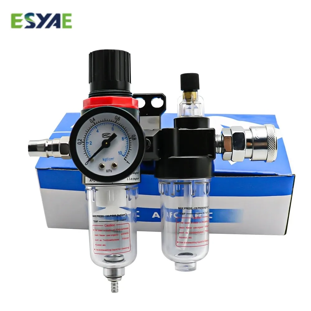 

AFC2000 AFR2000 + AL2000 G1/4 air compressor oil and water separator air filter is used to reduce the pressure valve regulator