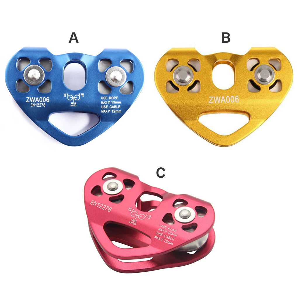 

Шкив на молнии для скалолазания, Высокопрочное наружное Походное оборудование, алюминиевое подвесное устройство для путешествий, красного...