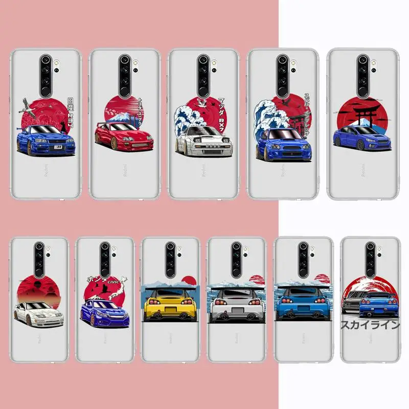 

JDM Sports Cars Phone Case for Samsung S20 S10 lite S21 plus for Redmi Note8 9pro for Huawei P20 Clear Case