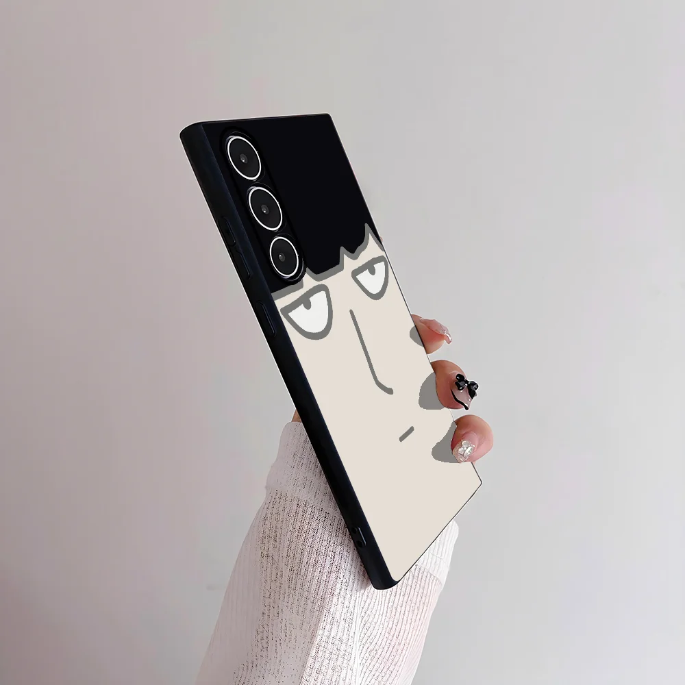 Забавный чехол для телефона P-Psycho 100 с аниме Samsung Galaxy S25 S24 S22 S23 Ultra S21 S20 Plus 5G матовый