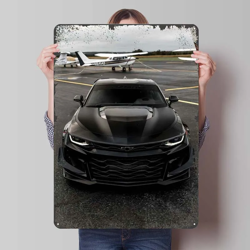 Chevrolet Camaro ZL1 металлическая вывеска автомобильный постер украшение комнаты