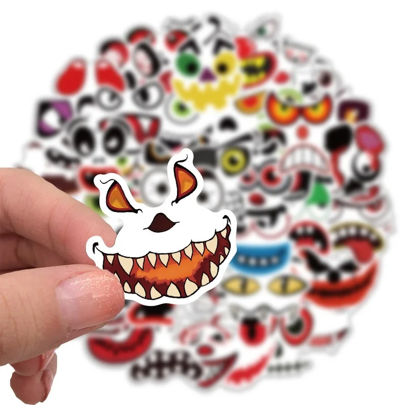 10/25/50pcs Halloween Theme Stickers Decals for Water Bottle Laptop Phone Skateboard Funny Party Supplies Kids Teens Adults Gift - купить по