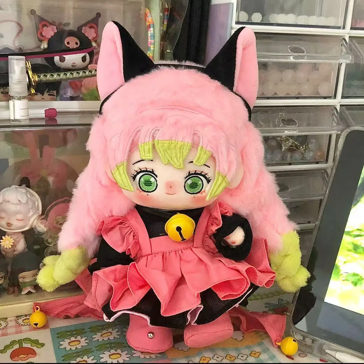 Игра Kanroji Mitsuri аниме атрибут косплей хлопок набивка тело платье одежда подарок на