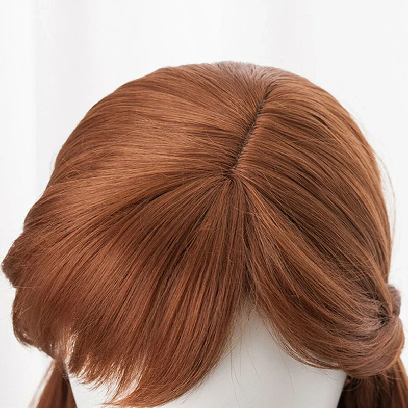 Новый парик для косплея принцессы Анны 2 длинные волнистые коричневые косы