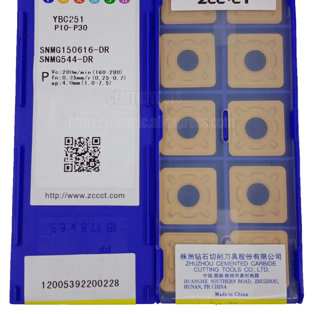 

ZCC 10 шт./лот токарные инструменты YBC251 SNMG150616-DR YBC252 YBD152 YBC151