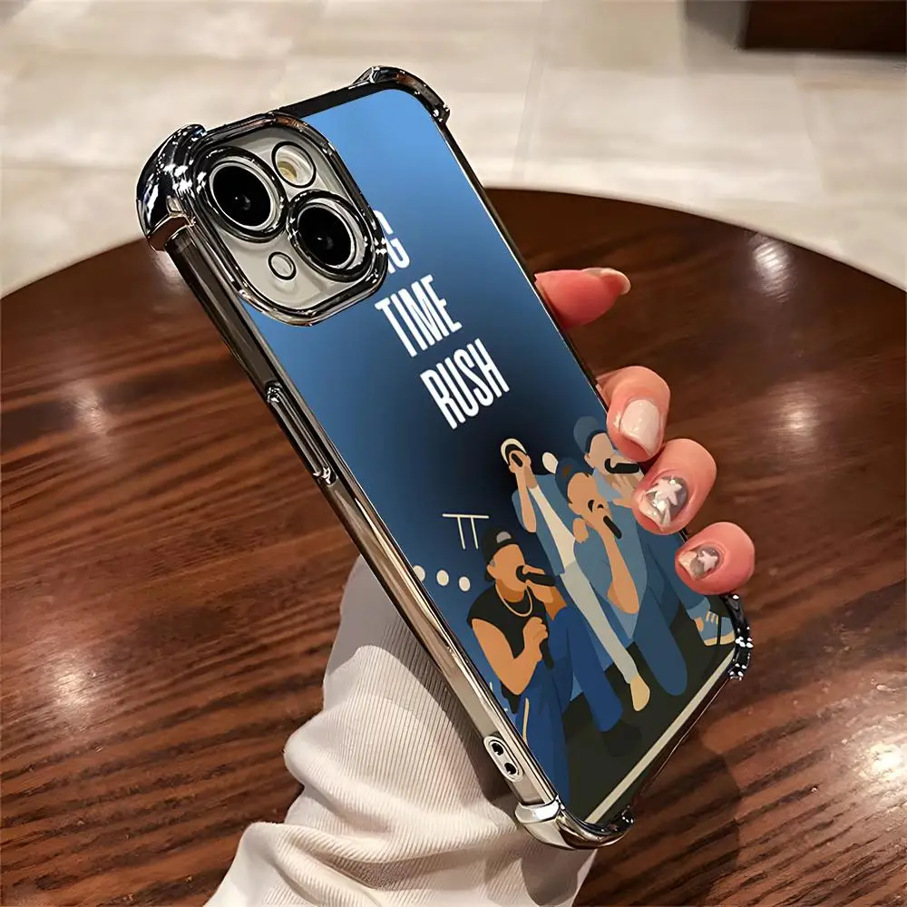 Фото Чехол для телефона Pop B-Big Time Rush для iPhone 17 Pro Max, 15 Pro, 16, 14 Plus, 12, 13, 11 Pro, с гальваническим покрытием, мягкий корпус. №3