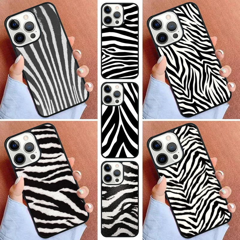 Черный и белый однообразный художественный чехол с изображением зебры для