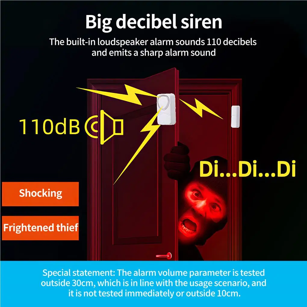 

Door Window Alarm Anti-theft Security Protection System Multifunctional Detector Lightweight Burglar Alarms Home Cabinet