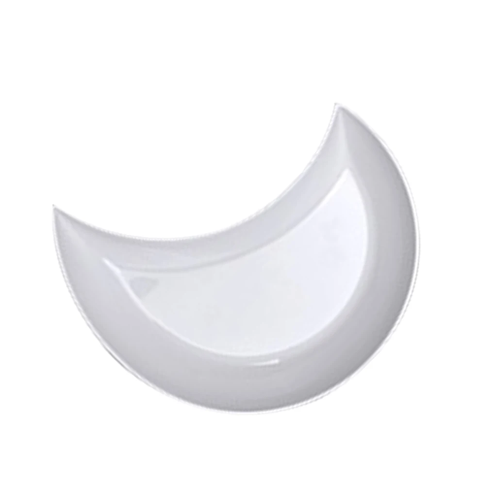 

5pcs Salad Plate Crescent Shaped Pasta Bowl Washable Sturdy Dinner Dish Stackable Serving Plattter