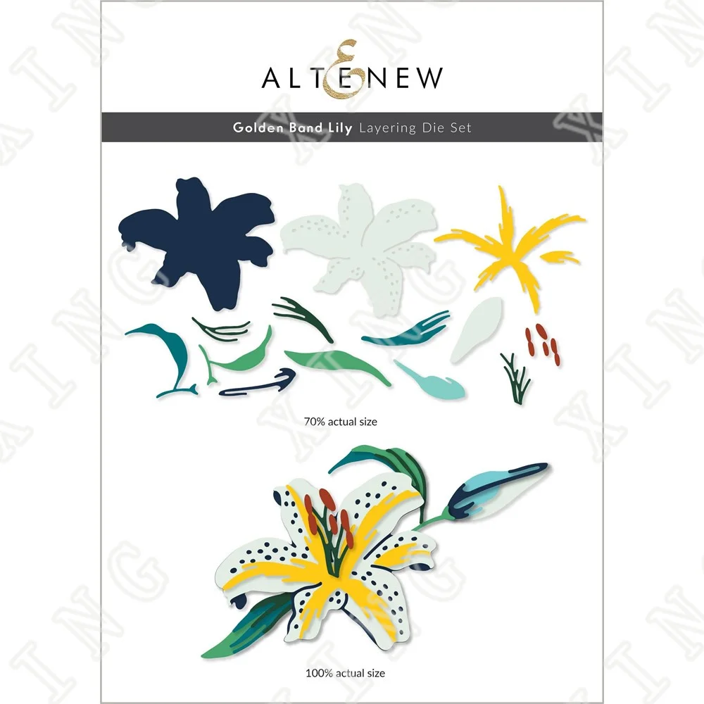 

Gold Band Lily Layering Metal Cutting Dies Scrapbook Diary Decoration Embossed Paper Card Album Craft Template 2022 New Arrive