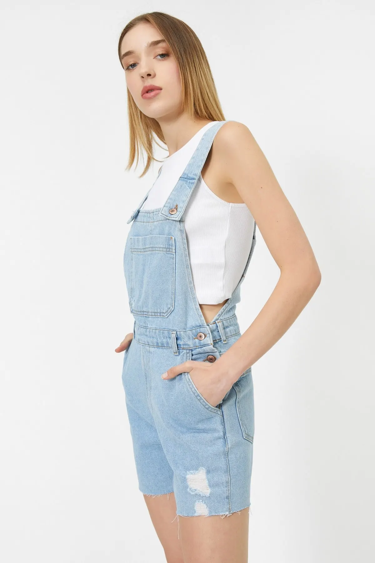 

Женский комбинезон, легкий комбинезон цвета индиго, стильный качественный тканевый мешковатый брючный комбинезон без рукавов, повседневны...