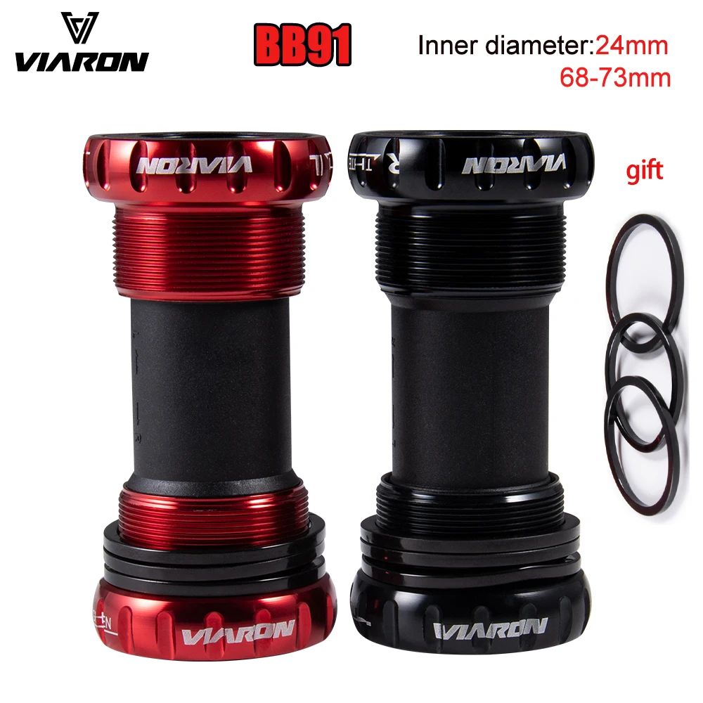 

VIARON MTB Bottom Bracket 68-73MM BB91 BC1.37*24T Road Bike Central Control Integrated Threaded BB Bicycle Accessories