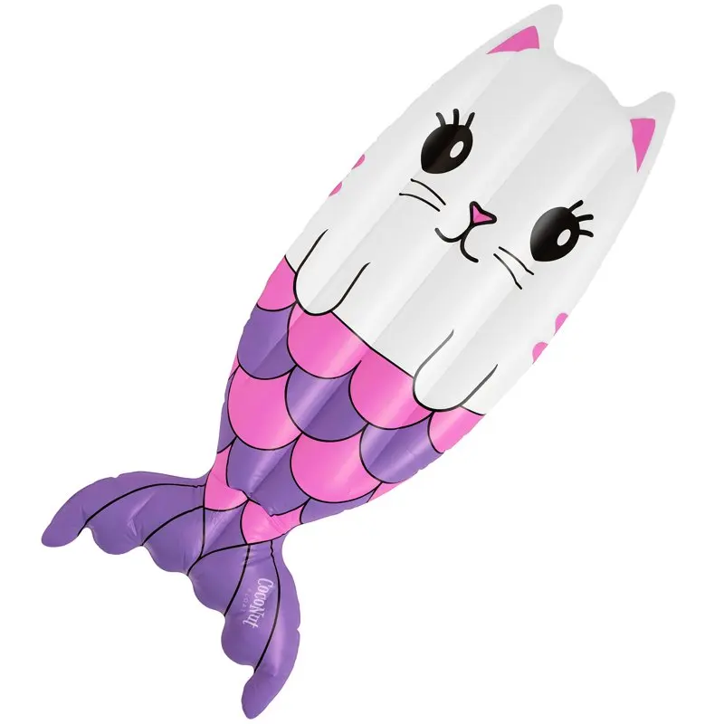 

Purrfect Purrmaid Pool Float - 66" x 27", Inflatable Lounge, Anti-Leak, Durable, Party Water Accessory