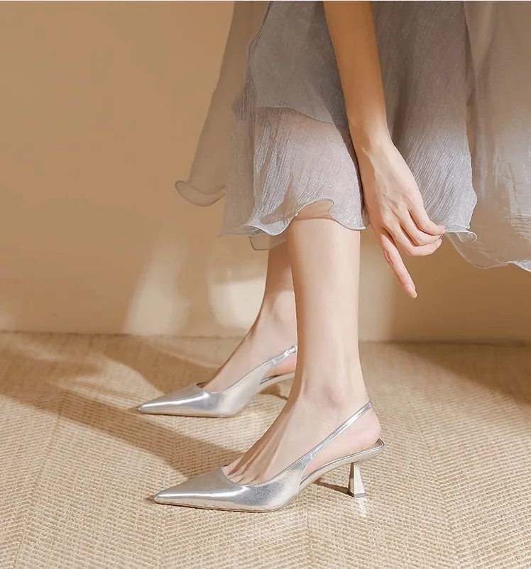 

Женские туфли на низком каблуке, туфли-лодочки из натуральной кожи с ремешком на пятке, с квадратным носком, на толстом каблуке, брендовая Дизайнерская обувь на резиновой подошве, новинка 2023