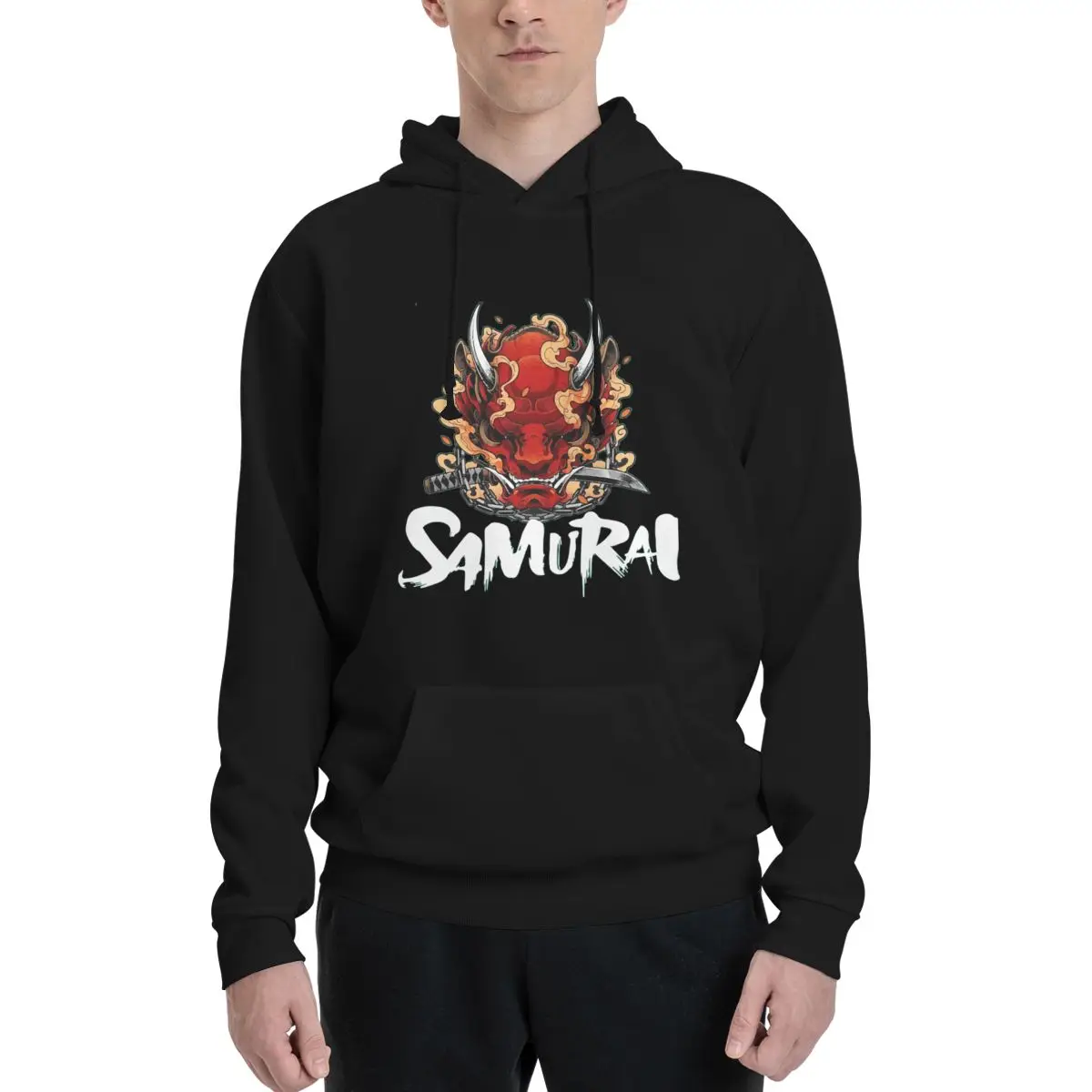 

Vintage Samurai Retro Japanese Gaming 2077 Art Game Couples Plus Velvet Hooded Sweater Travel Kawaii With hood pullover Novelty