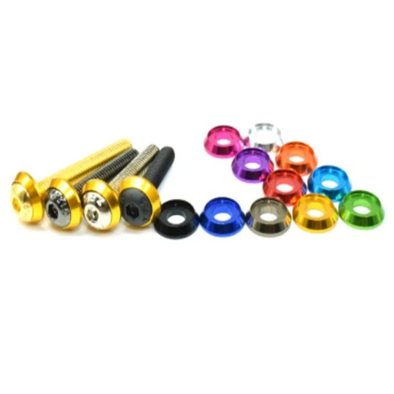 

50pcs M2 M2.5 M3 M4 M5 M6 colourful Aluminum cup head washer for button head screw