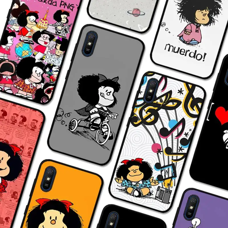 

Mafalda Anime Cute Girl Phone Case for Redmi 5 6 7 8 9 A 5plus K20 4X S2 GO 6 K30 pro