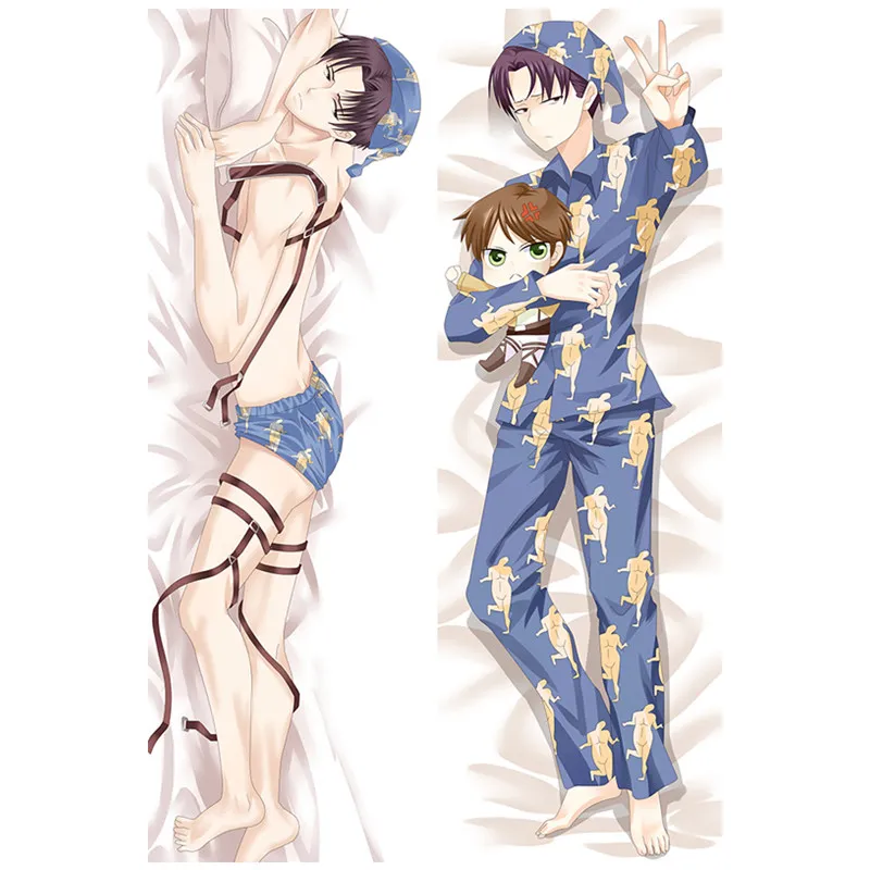 Чехол с рисунком из аниме атака на Титанов Levi Ackerman Armin Arlert Skin Peach Dakimakura