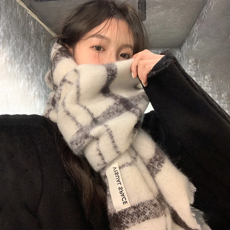 New Soft Winter Women's Cashmere Scarf Wearable Blanket Multi-style Warm Tassel Thickened Wrap Shoulder Cape