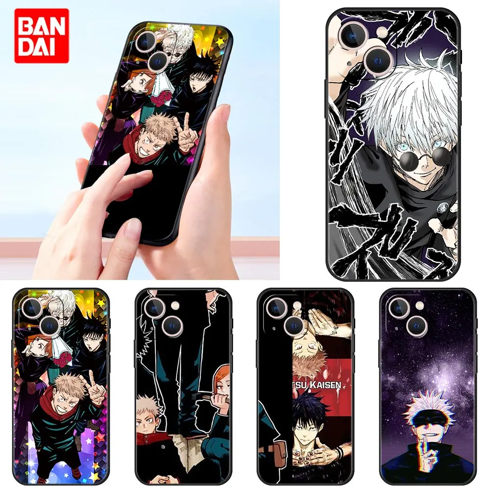 

Jujutsu Kaisen Man Case for iPhone 13 12 11 Pro Max X XS SE 6 7 8 6s Plus XR Original Official Cover Black Capinha Silicone