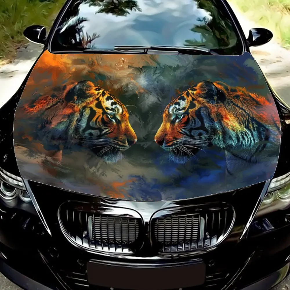 Fierce Jungle Tiger Car Sticker - High-Definition Print Quality
