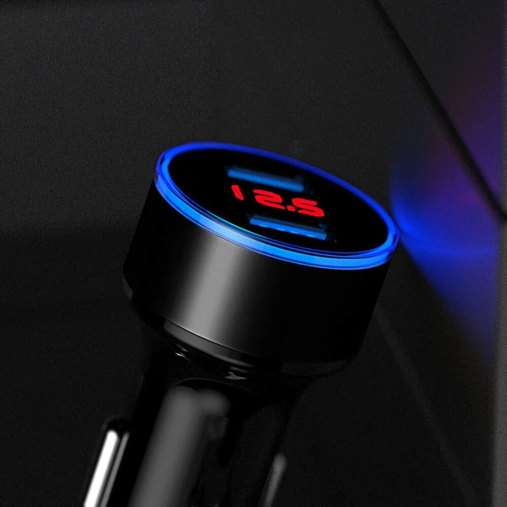 

1PCS Charger 3.1A Car Black Cigaret DC12V-24V Dual LED Socket Splitter