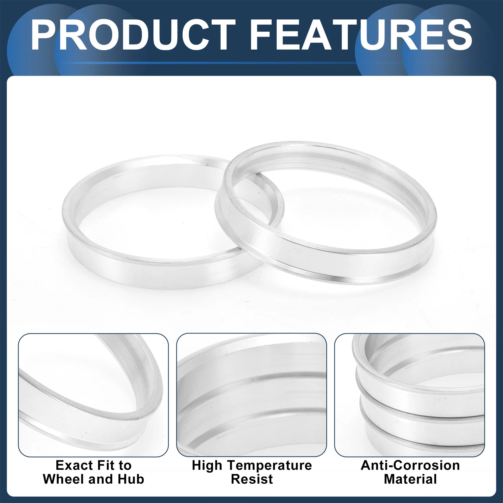 UXCELL 4 шт. центральное кольцо ступицы колеса автомобиля наружный диаметр 64 1–6 6 мм