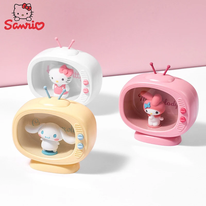 Купи Genuine Sanrio Series Night Light Kawaii Cinnamoroll Melody Hello Kitty Mini Cartoon Tv Night Light for Bedroom Cute Table Lamp за 1,054 рублей в магазине AliExpress